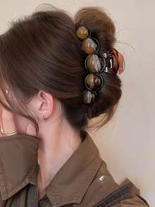 1 pieza Pinza de pelo de tiburón de perla falsa de lujo, clip de pelo de agarre fuerte antideslizante, diseño elegante vintage para ir al trabajo, fiesta, graduación, accesorios para el cabello, accesorios para el cabello para mujeres, artículos para el cabello, verano, playa - Rascarse - Ver 5