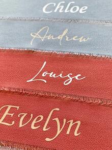 Personalized Silk Wedding Ribbons, Wedding Chiffon Ribbons Name Tags, Wedding Ribbons Place Cards, Bridesmaid Gift Customized Bows, Patchwork Fillers, Cotton Lining, DIY Handmade Fabrics, Sewing Accessories, Quilting Materials, Adhesive Backing Fabrics, Lining, Sewing Supplies, DIY Sewing, Handmade Sewing Fillers, Patchwork Materials, Quilting Accessories, "Eternal Love" Theme, Frayed Edge Design - Multicolor - View 10