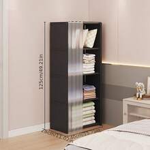 Dust-Proof Easy Assembly Wardrobe | Freestanding Closet Storage Rack | Large Capacity Bedroom Dorm Office Storage Cabinet - Multicolor - View 14