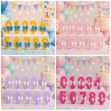 1 Vela de Aniversário 3D Vela Luxo Personagens Vela Aniversário Personalizada Velas Faria - 9 Lilas - Visão 2