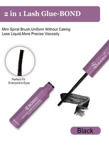 Set Kotak Hadiah Bulu Mata Palsu D Curl 2560pcs/640pcs, Kit Ekstensi Bulu Mata DIY, Lembut & Nyaman, Termasuk Lem, Perekat, Penghapus, Pinset, Bulu Mata Cluster Alami Ringan Gaya Silang untuk Penggunaan Pribadi - Purple - View 6