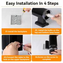 CANMEIJIA 1pc Modern E27 Wall Light, LED Wall Lamp, Indoor Wall Light, Outdoor Waterproof Wall Light, E27 Base, AC85-265V, Hardwired Installation, Bulb Included, Suitable For Balcony, Stairs, Villa, Swimming Pool, Garage, Entrance - E27 Wall Lamp - View 9