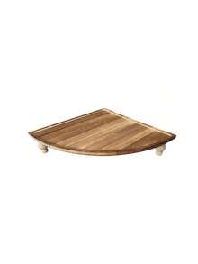 1pc Small Space-Saving Vintage Wooden Corner Shelf, Multi-Functional Vintage Display Rack, Rustic Brown, Suitable For Kitchen, Coffee Bar, Farmhouse, Bathroom, Dining Room, Farmhouse Decor, Wall-Mounted Storage Organizer - Camel - View 4