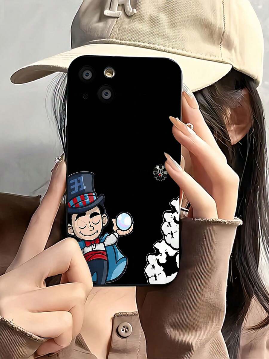 Tema mágico del niño mago azulfunda de teléfono Fundas compatibles con ,Apple,VIVO,OPPO,,, y Honor.Fabricadas en silicona TPU,ofrecen protección contra golpes y caídas. - Negro - Ver 1