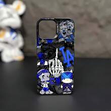 tema gánster azulfunda de teléfono Fundas compatibles con ,Apple,VIVO,OPPO,,, y Honor.Fabricadas en silicona TPU,ofrecen protección contra golpes y caídas.correa para celular - Negro - Ver 2