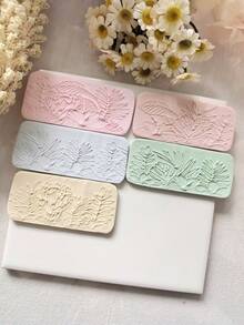 Polymer Clay Texture Roller, Floral Embossed Polymer Clay Texture Roller | Embossing Pottery Texture Rollers For Jewelry Making, Like Polymer Clay Texture Sheets, Work With Polymer Clay Cutter Ideal For DIY Crafts, Art Design, And Jewelry Making - Texture Roller - View 8
