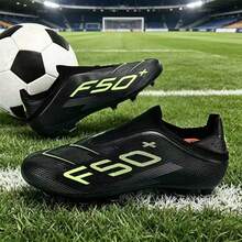Slip-On Soccer Shoes - Unisex - Suitable For Outdoor Matches And Training - Black - View 8