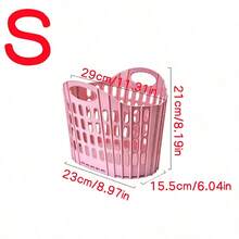 1 pieza Cesta de lavandería plegable moderna - Montada en la pared, cesto de ropa sucia portátil de múltiples capas, cesta de lavandería cuadrada de polipropileno para almacenamiento en el hogar y el baño (disponible en tamaños S/L/XL, la imagen mostrada es del tamaño XL, preste atención al tamaño del producto al comprar) - Multicolor - Ver 15