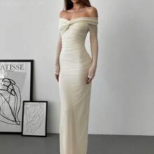 Women Long Dresses - Whole Grain Coffee - View 7