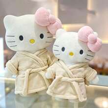 1 pièce Peignoir, Pyjama, Peluche, Oreiller de sommeil, Cadeau d'anniversaire, Cadeau de la Saint-Valentin, Souvenir - Gris pâle - Voir 5