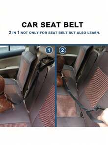 Laisse de pour animaux de compagnie, corde de traction de pour chien pour accessoires automobiles, laisse pour animaux de compagnie, ceinture de pour chien et chat en voiture, dispositif de retenue pour appuie-tête de voiture, matériau en nylon réglable, ceinture de pour chien en voiture, accessoires pour animaux de compagnie en voiture, siège de voiture pour chien, housse de siège de voiture pour animaux de compagnie, siège de voiture pour animaux de compagnie - Multicolore - Voir 4