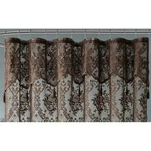 WARM HOME DESIGNS Lace Shower Curtain With Attached Valance And Tassels. Luxury Vintage Shower Curtain In 4 Sizes And 4 Colors. - Chocolate - 查看 3