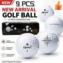 Golf Master! 9PCS Golf Competition Balls, Long Distance Golf Balls With Dual-Layer Design, Durable And Stable, Preferred By Professional Players, High Elasticity Golf Balls, LOGO, Number And Aim Line Are Randomly Packaged And Shipped - White - View 4