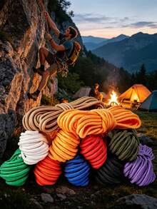 Thick Polyester Braided Rope, 5m Solid Color Rope, Suitable For Weaving Crafts And DIY Projects - Available In Multiple Colors Such As Black, Blue, Red, Pink, Green, White, Yellow, Light Blue, Orange - Perfect For Making Phone Lanyards, DIY Projects, Outdoor Camping, Pet Leashes, Etc. - Durable And Versatile - Solid Color - View 3