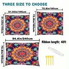 1pc - Bohemian Mandala Design Sunshade - Lightweight Polyester Sunshade, Suitable For Beach, Camping, Garden And Picnic - Outdoor Adventure Shade (Poles Not Included) - B - View 2