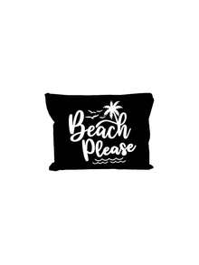 Foldable Beach Tote Bag & Pouch Set, "Beach Please" Print, Large Capacity Beach Shoulder Bag, Water Resistant Casual Handbag, Travel Cosmetic Bag, Casual Summer Vacation & Daily Use Storage Bag, Multifunctional Shopping Bag, Suitable For Shopping, Travel, Outdoor Activities, School, Daily, Unique Birthday Gifts, Holiday Gifts, Party Gifts, Vacation Gifts, Back-To-School Gifts, Anniversary Gifts - Multicolor - View 12