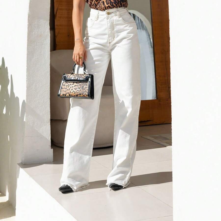 Wide Leg Pants - Champagne - View 1