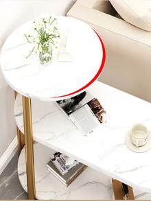Modern Minimalist Multipurpose 3-Tier Side Table - Black - View 6