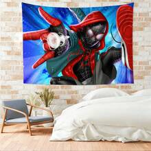 1pcs M Arvel Superhero Series S Pider-Man Theme Tapestry, Superhero Patter Wall Hanging Fabric Poster Cool Comic Art Background Blanket, Modern Home Fashion Decor, For Living Room Bedroom College Dorm Game Room Home Decor Fans Gift - 彩色 - 查看 5