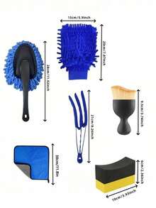 20pcs Car Interior Dusting Cleaning Brush Set, Soft Microfiber Towels, Suitable For Cleaning Dashboard, Air Vents, Wheels, Removing Car Dirt And Putty, Ideal For Car Decoration, Sedans, Trucks, SUVs And RVs - A - View 4