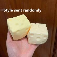 1個大號起司泰迪玩具 手作方形壓力球 填充石油凝膠或麵粉 無回彈 可塑性強 柔軟紓壓 適合青少年與成人 緩解焦慮 提升專注力 成人惡搞禮物 辦公室學習放鬆 趣味 - 多色 - 查看 10