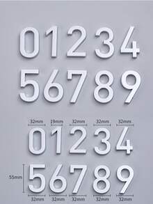 1pc 5.5cm Height Number Plate, Office Door Sign, Hotel Room Number Plate, Homestay, Clubhouse, Villa, Hotel, Home Use - House Number - View 2
