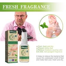 Spray desodorante para pies de 30 ml, elimina el olor de los zapatos y los pies sudorosos, desodorante natural para zapatos y pies. - 1 - Ver 8