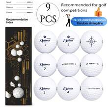 Golf Master! 9PCS Golf Competition Balls, Long Distance Golf Balls With Dual-Layer Design, Durable And Stable, Preferred By Professional Players, High Elasticity Golf Balls, LOGO, Number And Aim Line Are Randomly Packaged And Shipped - White - View 7
