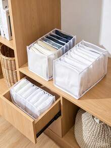 3pcs Underwear And Socks Storage Box, Foldable Drawer Design, 2/1pc, 3-In-1 Storage Box, Durable Nylon Material, Suitable For Underwear And Socks Storage, Travel, Home, Storage, Clothing Storage And Dorm Organization Essential - Multicolor - View 9