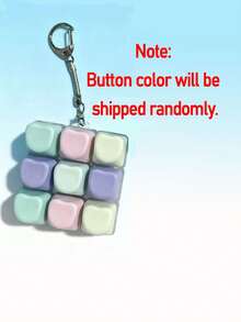 9-Key Cube Pressure Release Button Toy, Creative Keyboard Pendant Bag Decoration, Car Keychain, Bag Charm, Keychain Accessory, Keyboard Design, Adult Fingertip Keychain, Pressure-Sensitive Keychain, Soothing Keychain, Focus Relaxation Zipper Keychain - Multicolor - View 22