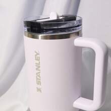 Stanley 40oz Lavender White Travel Tumbler With Handle, Reusable Insulated Water Bottle For Coffee & Drinks - 白色 - 查看 4