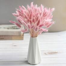 Artificial Reed Grass Decor, 17 Inch Reed Flower Decoration, Bulk Tall Artificial Reed Grass, Rabbit Tail Artificial Plant Bohemian Wedding Decor - Coral Pink - View 10