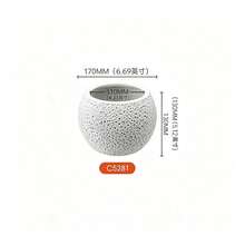 1pc Decorative Plastic Flower Pot | Home Decor Flower Pot - Multicolor - View 9