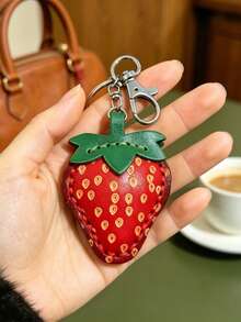 Premium Genuine Leather Creative Strawberry Keychain Excellent Gift Choice High-End Car Key Accessory Suitable For Backpack Decoration Pendant Motorcycle Car Keys Charm Cute Decorative Bag Tag - View 13