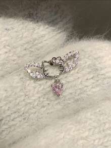 1pc Cute Cartoon Exquisite Unique Small Sweet Fashionable Design Dopamine Ins Earrings - Multicolor - View 5