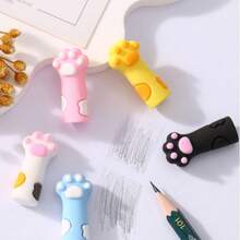 極簡可愛3D貓爪橡皮擦文具獎品，乾淨無殘留橡皮擦，無碎屑，學校學習用品 - 彩色 - 查看 3