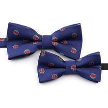 Parent-Child Jacquard Polyester Tie Set With Animal And Insect Patterns, Including Shiba Inu, Adjustable For Everyday Wear. - Khaki - View 3