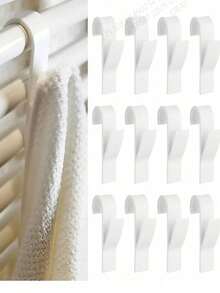 1/4/8 Pieces Of Bathroom Radiator Hooks, Heating Hooks, Bathroom Hooks, Clothing Hooks, Cylindrical Heating Clothing Hooks, Wall-Mounted Clothing Hooks For Bathroom Radiators, Suitable For Hanging Bathrobes, Clothes And Towels, In Random Colors - Multicolor - View 5