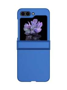 1個純色PC可折疊手機殼，保護並防止跌落，適用於：SamsungGalaxy Zflip 3/Zflip 4/Zflip 5/Zflip 6/Zflip 7/Zflip 8/ Find N3 Flip/ Find N2 Flip/ Razr 50 Ultra/ Razr 40 Ultra/ Razr 40/ Razr 50/ X Flip - 深藍色 - 查看 12