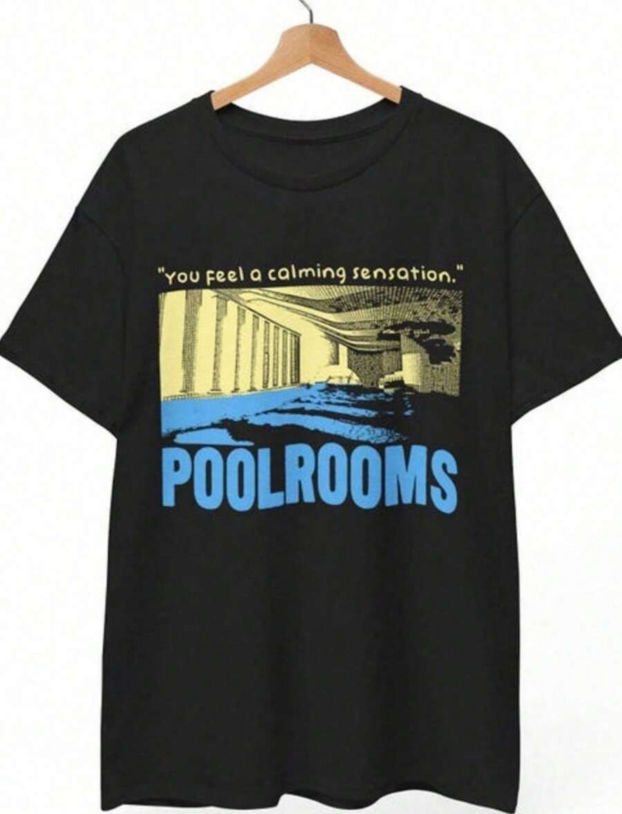 2026 T-Shirt Nera Casual Da Donna Con Vestibilità Regolare, Maniche Corte, Girocollo, Realizzata In Tessuto A Maglia E Con Una Divertente Stampa Grafica, Top Da Donna, T-Shirt Da - 後七 - 查看 1