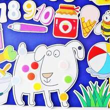 Quixorblex 30pcs/Set Kit de Aprendizaje de Fieltro, Accesorios de Reconocimiento de Números y Colores, Ejercicios de Mejora Cognitiva, Herramientas de Aprendizaje Interactivo, Regalo de Cumpleaños, Decoración Creativa de Fieltro, Adecuado para el Hogar - Multicolor - Ver 6