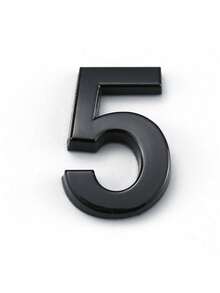 1pc 3D ABS Door Number Plate, Modern Black Number Sign With Self-Adhesive Backing, Suitable For Home, Apartment, Mailbox - House Number - View 14