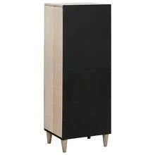 White Sideboard 40 X 33 X 110 Cm Solid Mango Wood - White - View 5