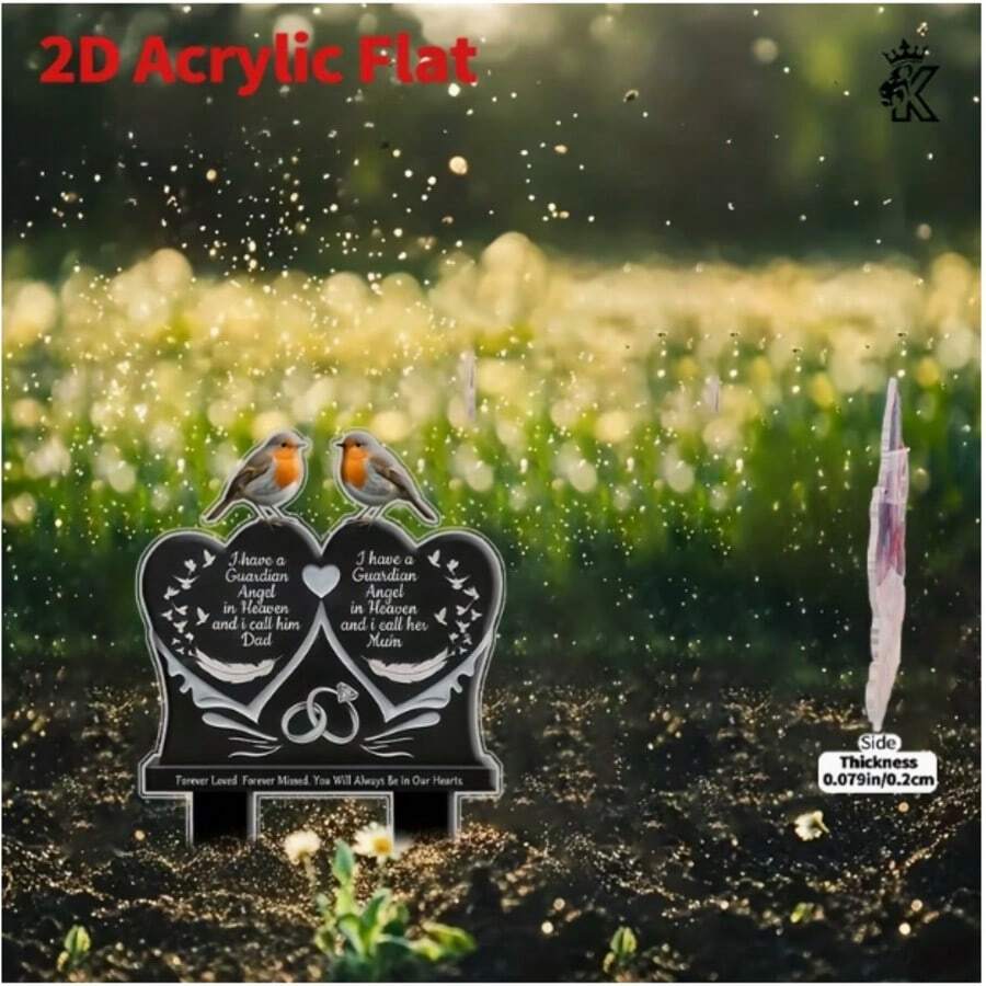 寵物紀念碑 2D 破碎心形與爪印觸感創意設計,防水且耐褪色,適合長期戶外放置。適用於墓園墓碑、花園紀念草坪及郊區寵物埋葬地,深情文字表達哀思並療癒失去毛孩好友的悲痛。 - D - 查看 1