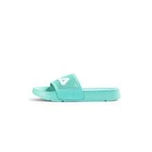 FILA Women's Slide Flip Flops, Morro Bay Spiro Wmn, Rubber And Gel, 3D Logo, Wide Strap With Hexagonal Pattern, Pool And Beach Sandals, Everyday Lifestyle Use, Sizes 36-41 - Mint Green - View 6