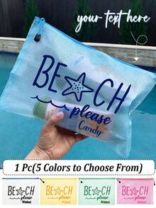 Bolsa pequeña con cremallera personalizada con letra | Bolsa de separación húmedo/seco personalizada, adecuada para mascarillas, piscina, playa, lago, barco, viajes, artículos de tocador, bolsa de piscina con estampado de coco en inglés con letra de sombra grande, bolsa de dama de honor para boda, bolsa de protector solar personalizada para despedida de soltera, bolsa de almacenamiento de protector solar, favor de fiesta, decorativa de alta calidad, moda, linda, colorida, exquisita personalizada, personalizada, única, regalo ideal para ella, - Multicolor - Ver 7