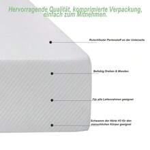 Mattress, Comfortable, Bedspread With Anti-Slip Particles And Handles, Oeko-Tex Certified, Ergonomic, Breathable And Durable, Firmness H3, 90x200cm - White + Foam - View 4