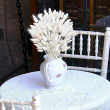 Decoración de hierba de junco artificial, decoración floral esponjosa de 17 pulgadas, hierba de junco alta a granel, planta artificial de cola de conejo, decoración de boda de estilo bohemio - Blanco - Ver 8