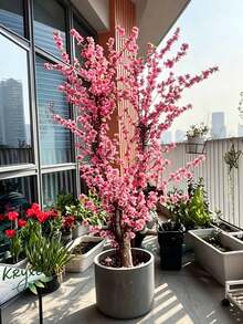 1/5/10支装人造樱花 - 仿真樱花 - 适用于周年纪念、婚礼、家居装饰及各种房间布置 - DIY完美礼物，适合家居装饰爱好者和春季装饰 - 彩色 - 查看 2
