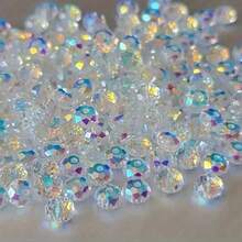 500pcs/400pcs/200pcs/100pcs 8mm Crystal Beads, For Handmade DIY Bracelets, Necklaces, Bracelets, Earrings, Keychains, Crafts And Artworks, Home Decor, Room Decor Beads Handmade Set - White - View 8